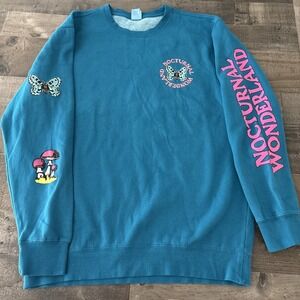 Nocturnal Wonderland pullover Sweatshirt Adult L Blue